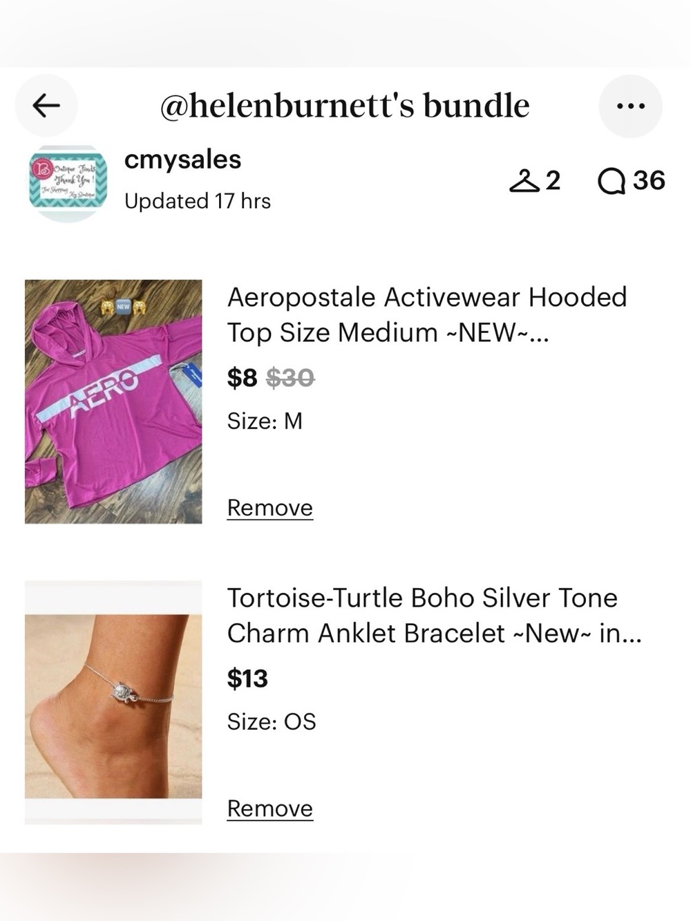@helenburnett 
Aeropostale Hoodie/Anklet ~New~